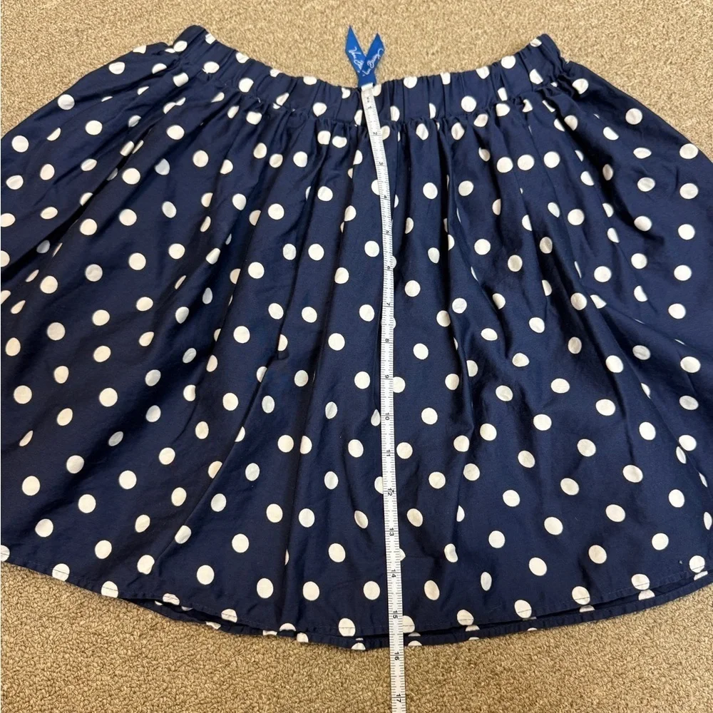 Children's Place: Girls Navy/White Polka Dot Skirt, Size L (10/12)